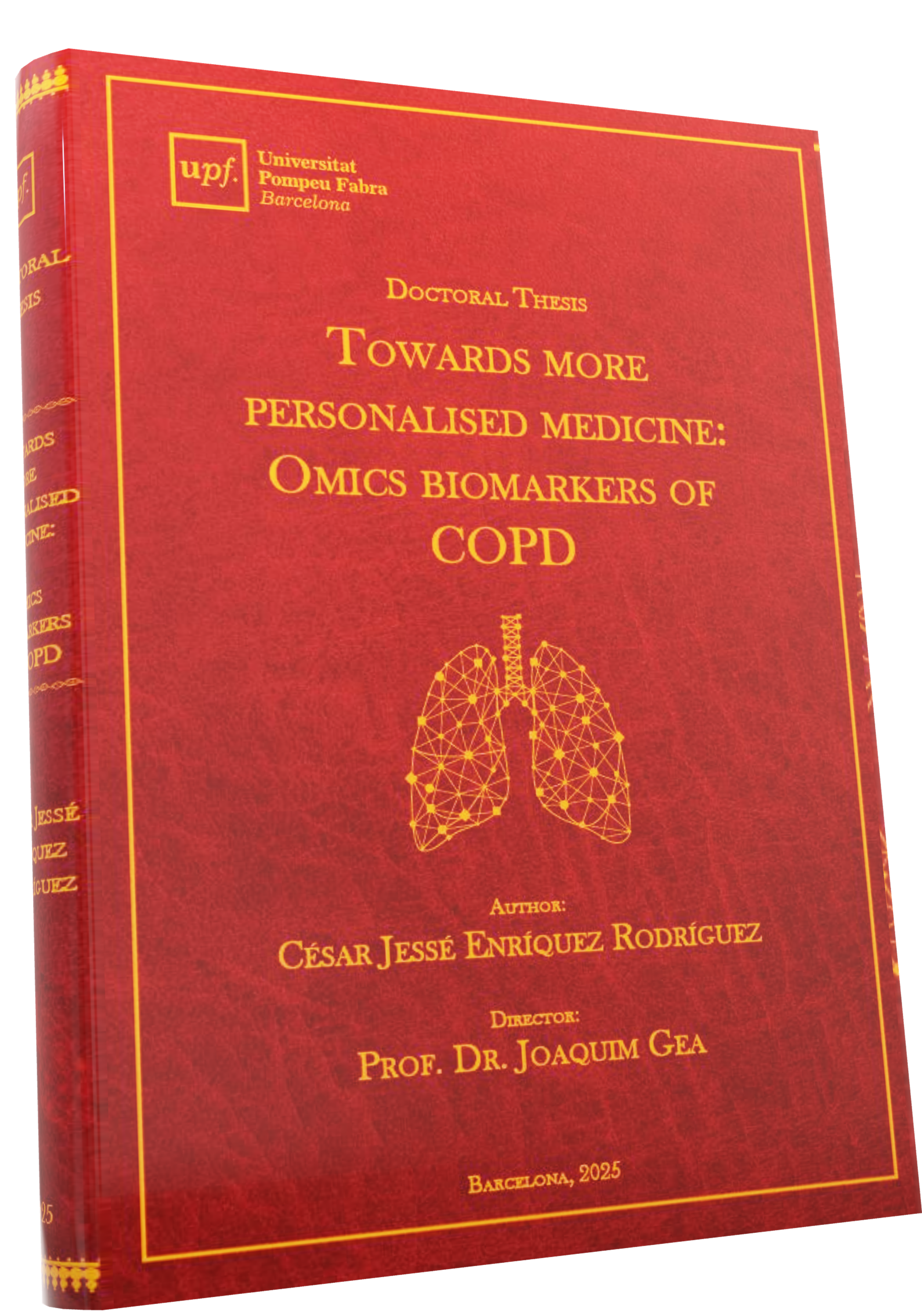 Portada de la tesis doctoral Towards more personalised medicine: Omics biomarkers of COPD